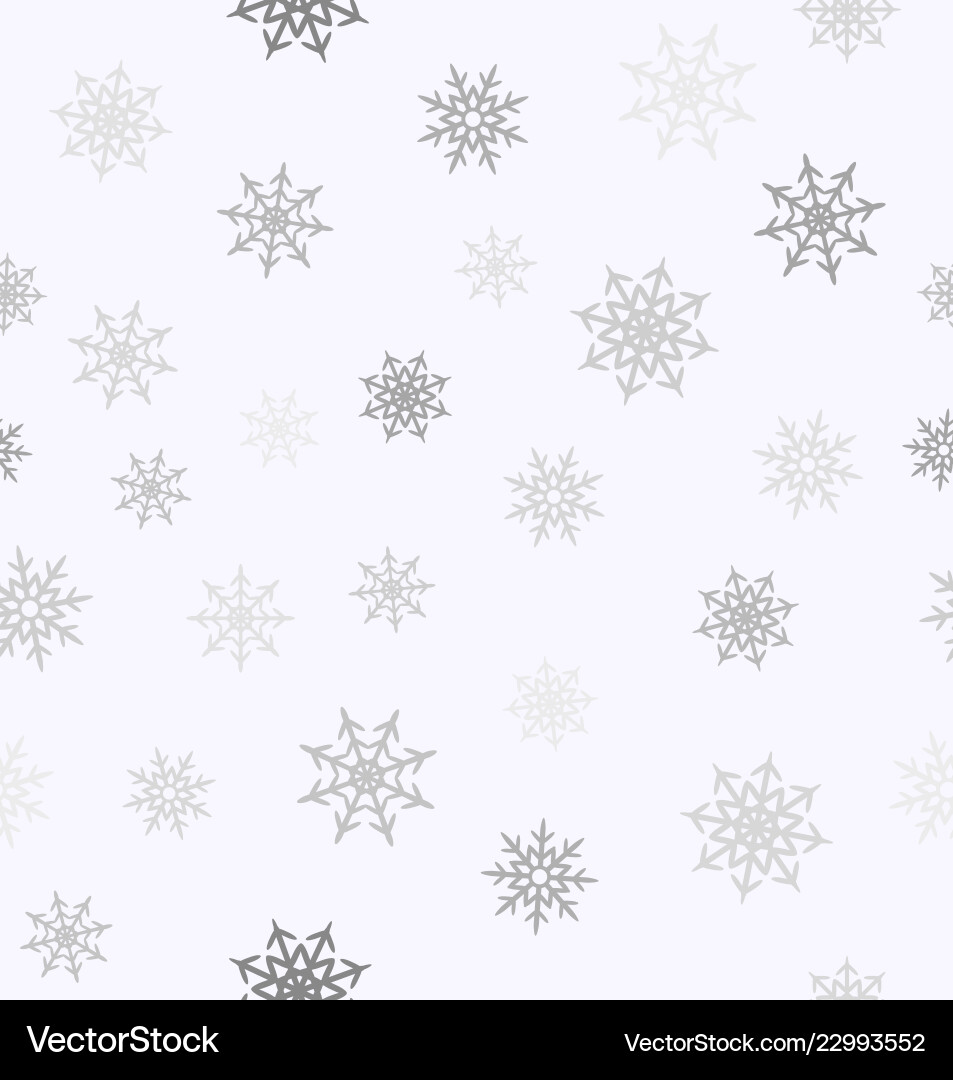 Gray snowflake pattern seamless vector image
