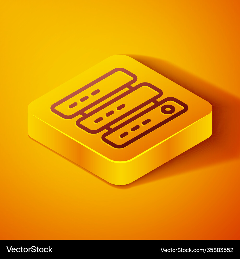 Isometric line server data web hosting icon Isometric line server data web hosting icon vector image