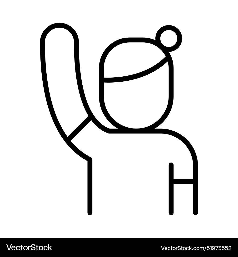 Protester icon in thin line style graphic design Vector Image