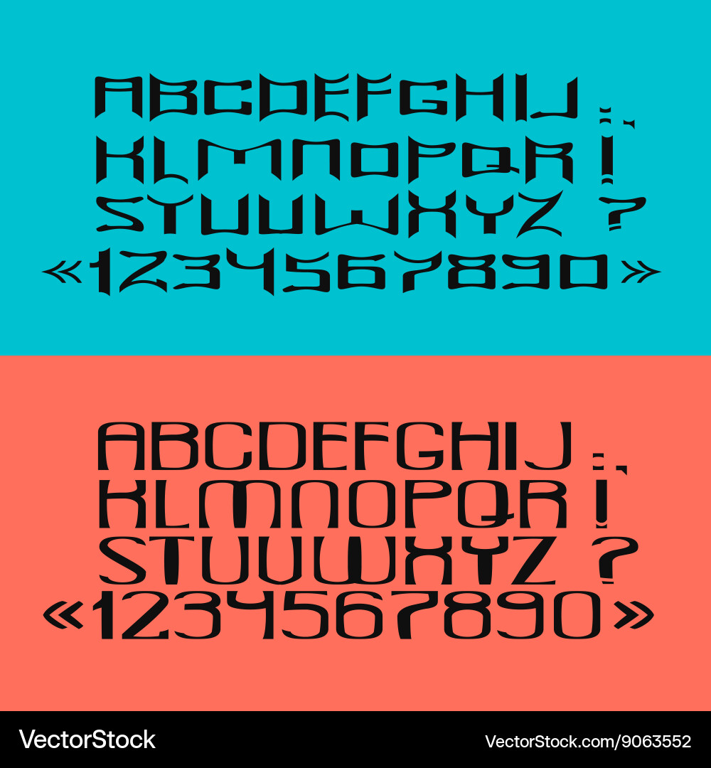Punctuation Marks & Number Set vector image
