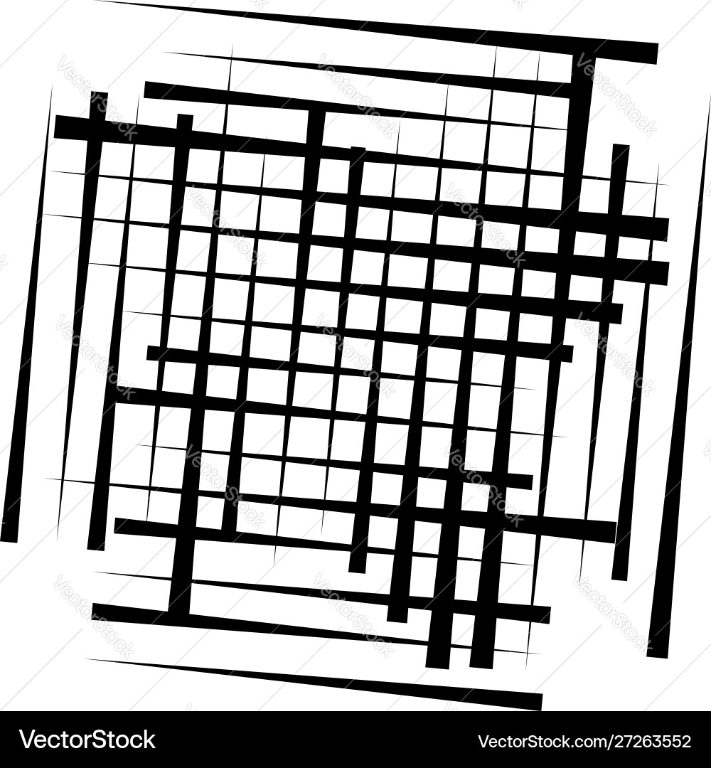 Random lines grid mesh dynamic irregular overlap Vector Image