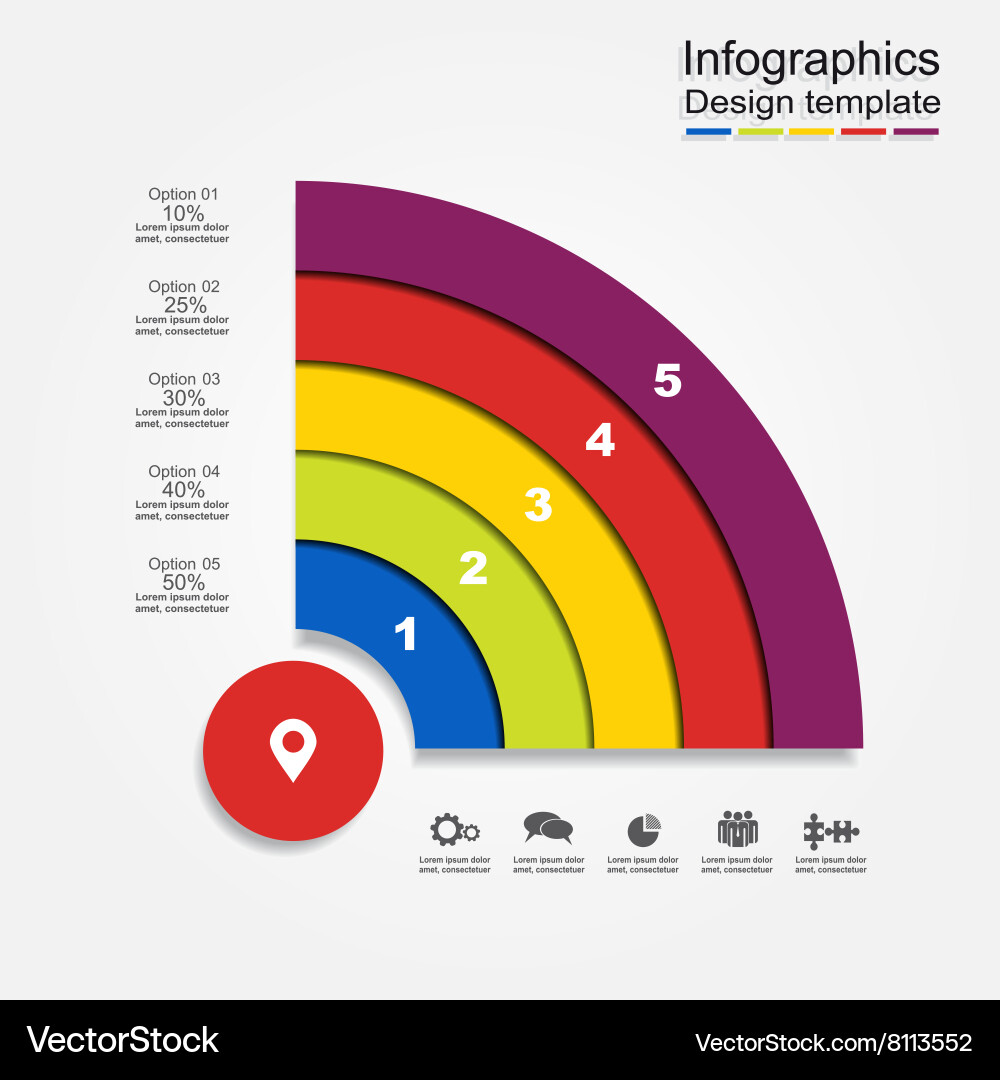 Report Template - Data Visualization vector image