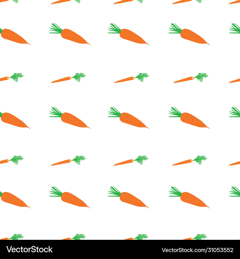Seamless pattern carrot isolated Vector Image