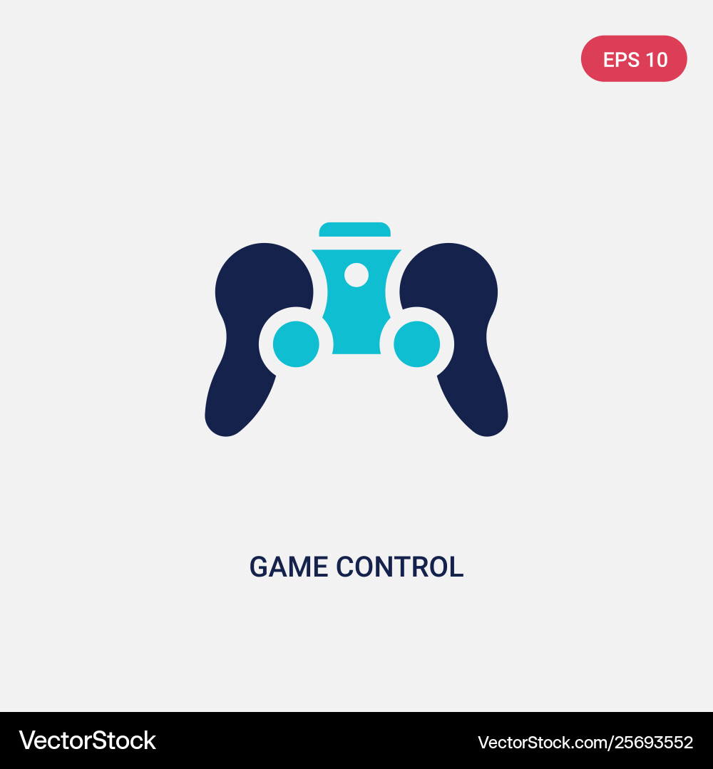 Two color game control icon from augmented Two color game control icon from augmented vector image