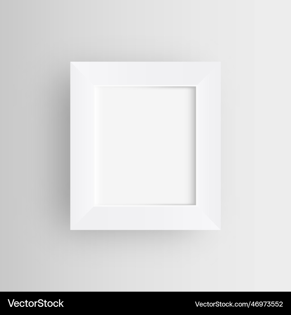 White realistic square blank frame empty White realistic square blank frame empty Vector Image