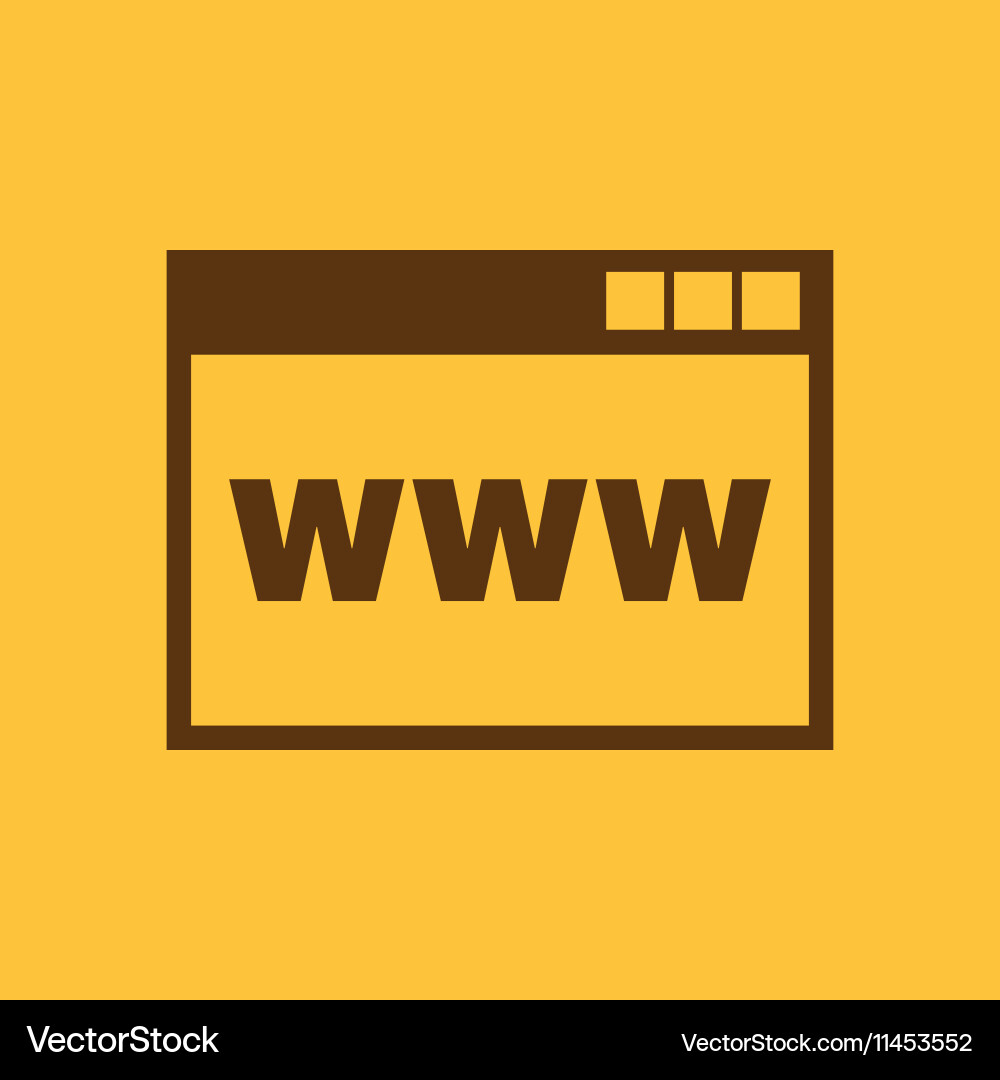 Www icon seo and browser development Vector Image