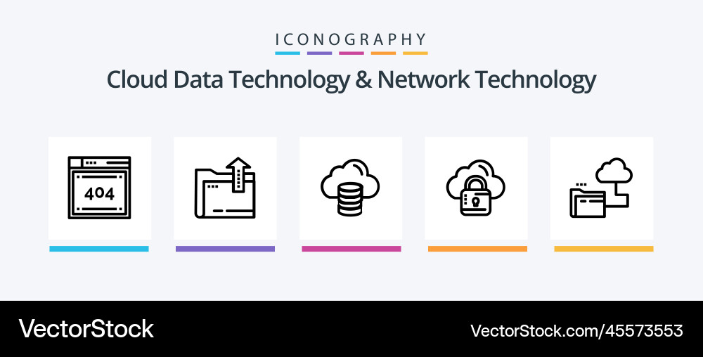 Cloud data technology and network line Vector Image