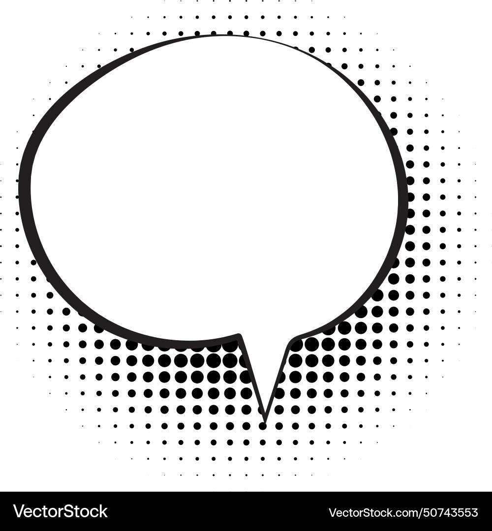 Comic balloon template speech bubble in pop art Comic balloon template speech bubble in pop art vector image