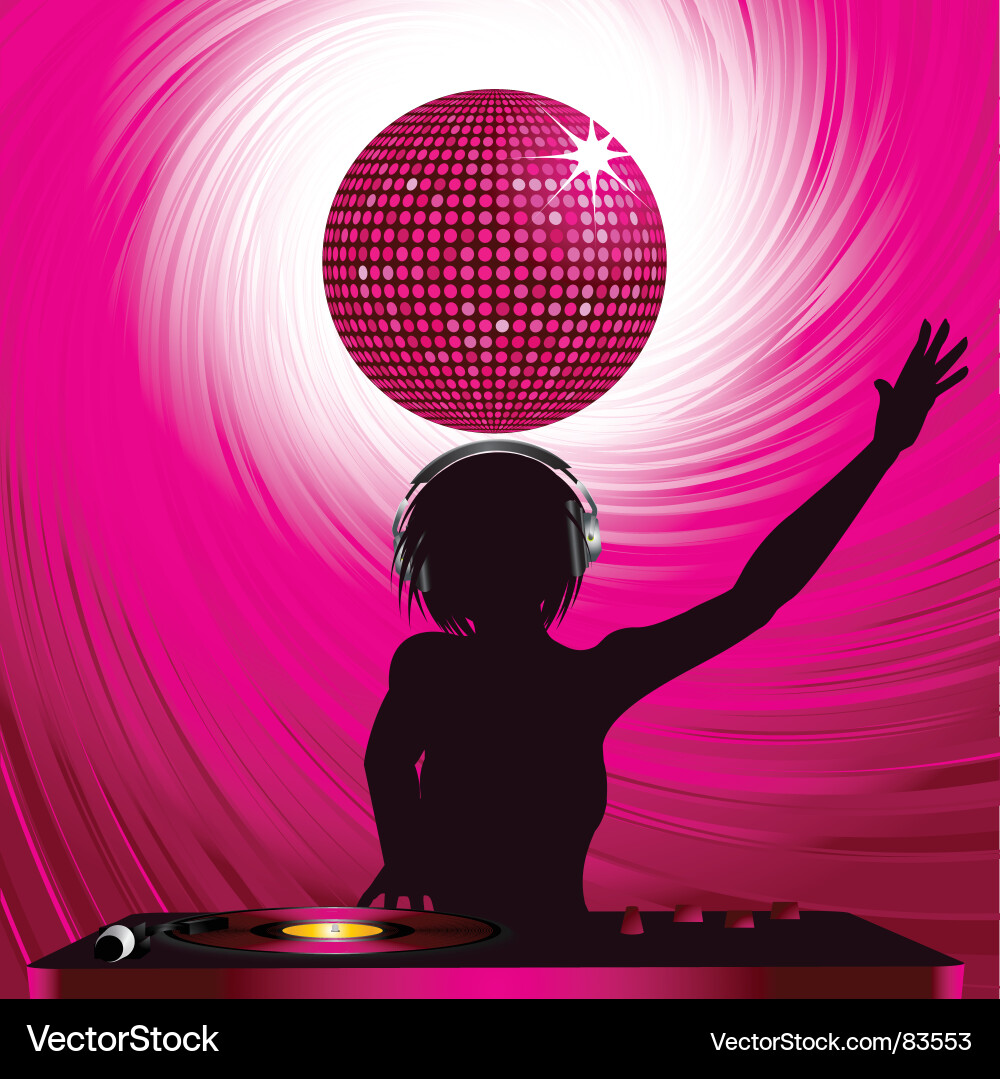 Disco DJ Party Vector Image