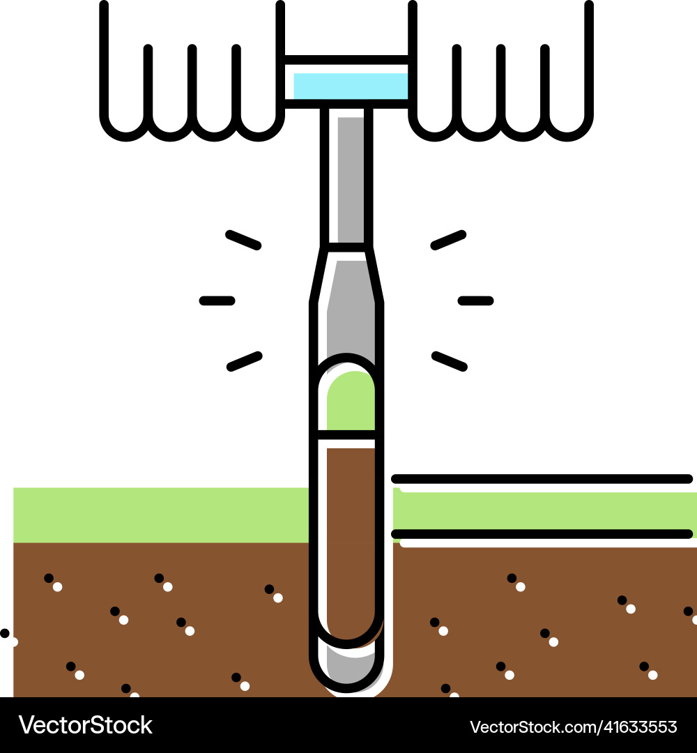 Drilling tool for soil testing color icon Drilling tool for soil testing color icon vector image