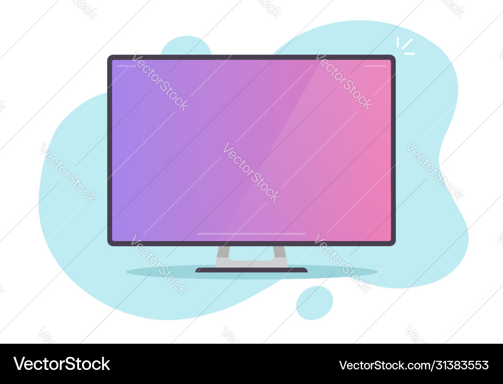 Empty Computer Screen - Blank Monitor Display vector image