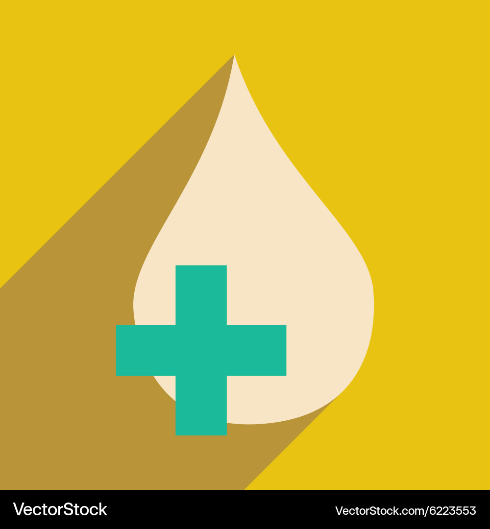 Flat with shadow icon and mobile application drop vector image