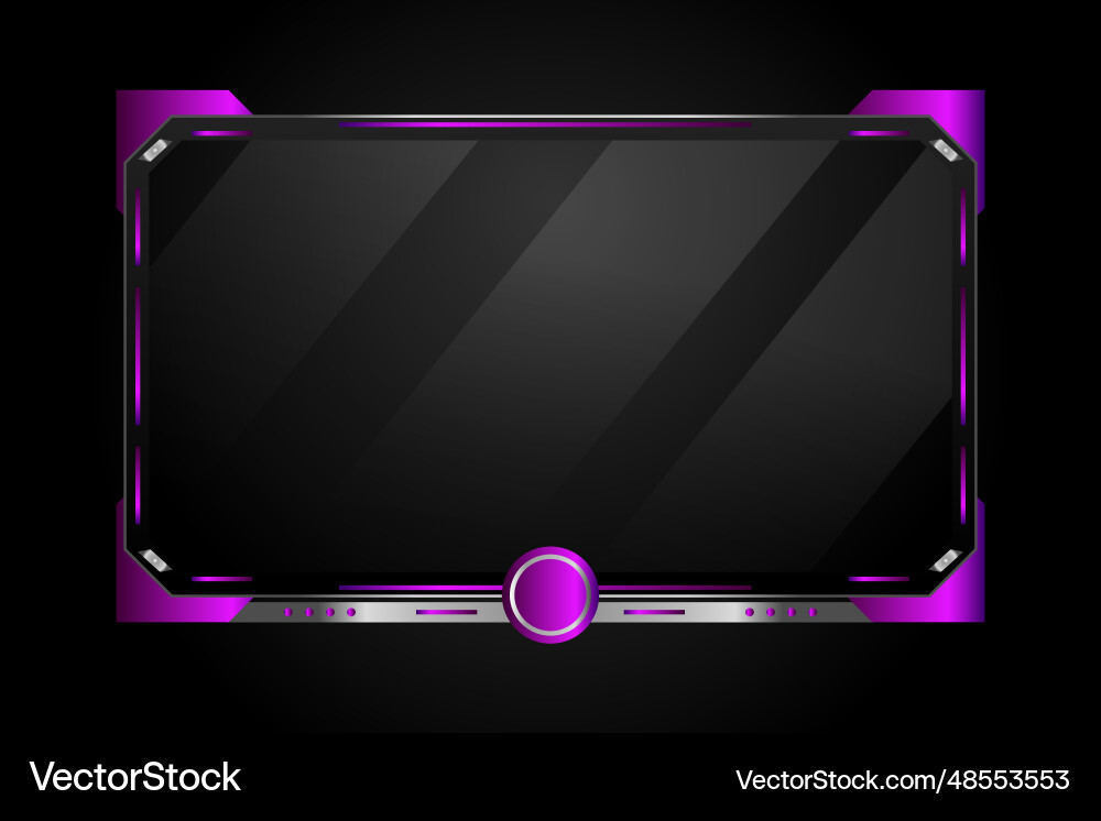 Game streaming interface element panel overlay vector image