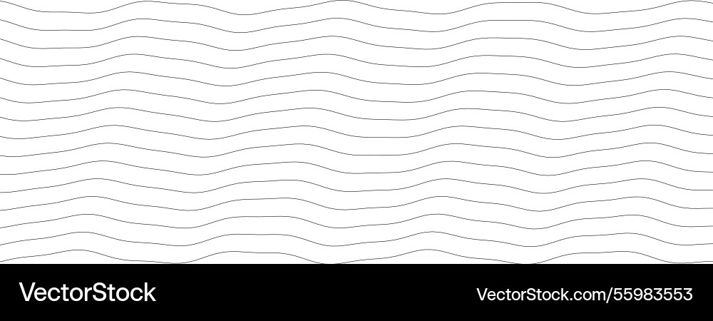 Minimalist wavy line pattern for modern abstract vector image