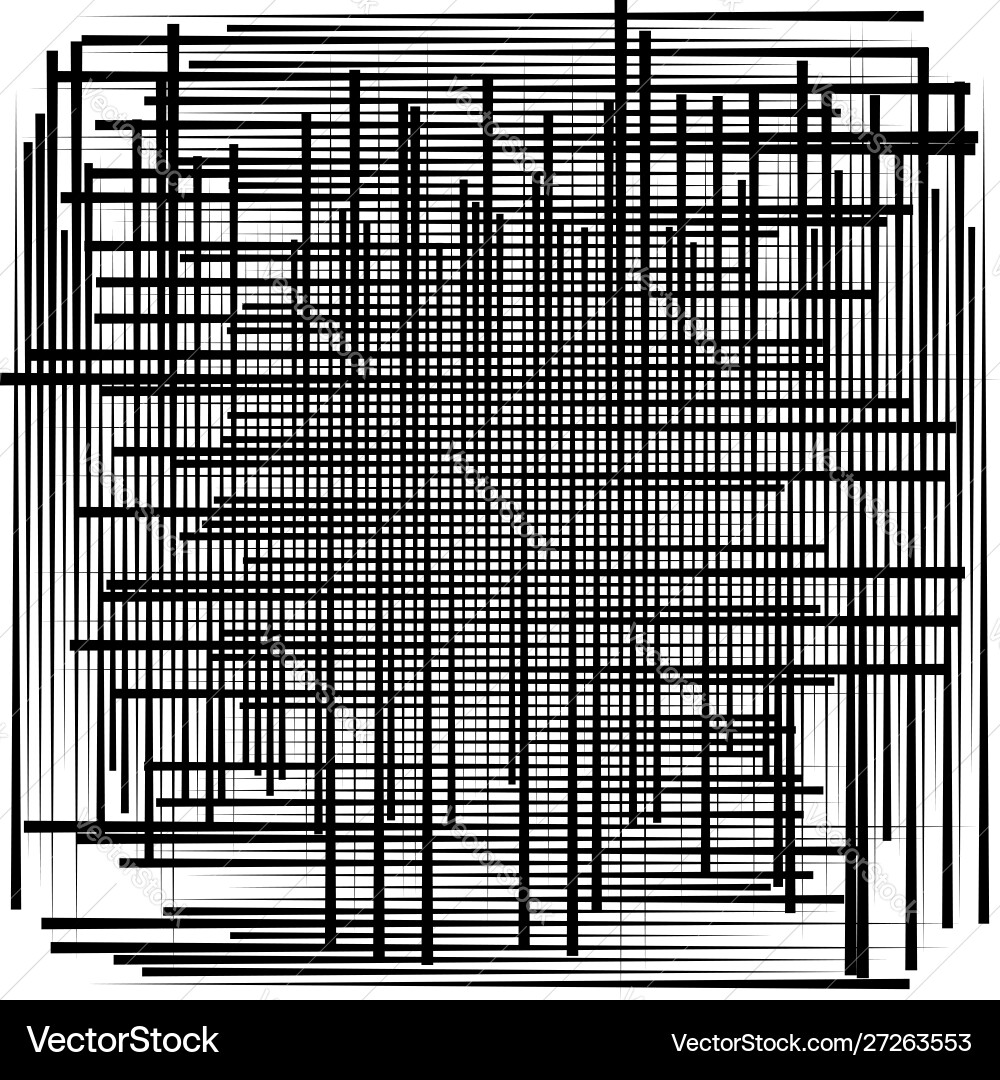 Random lines grid mesh dynamic irregular overlap Vector Image