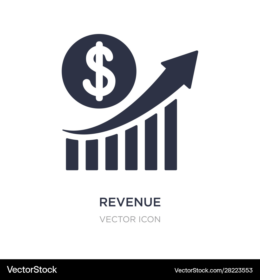 Revenue icon on white background simple element Revenue icon on white background simple element vector image
