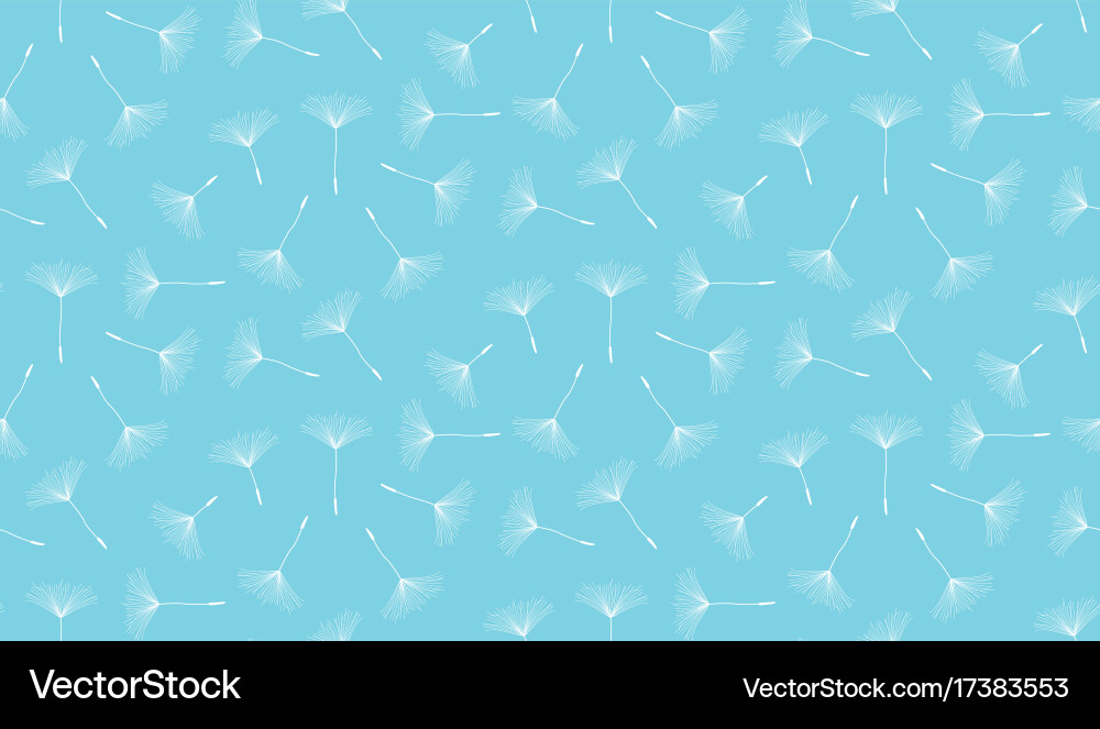 Seamless dandelion pattern vector image