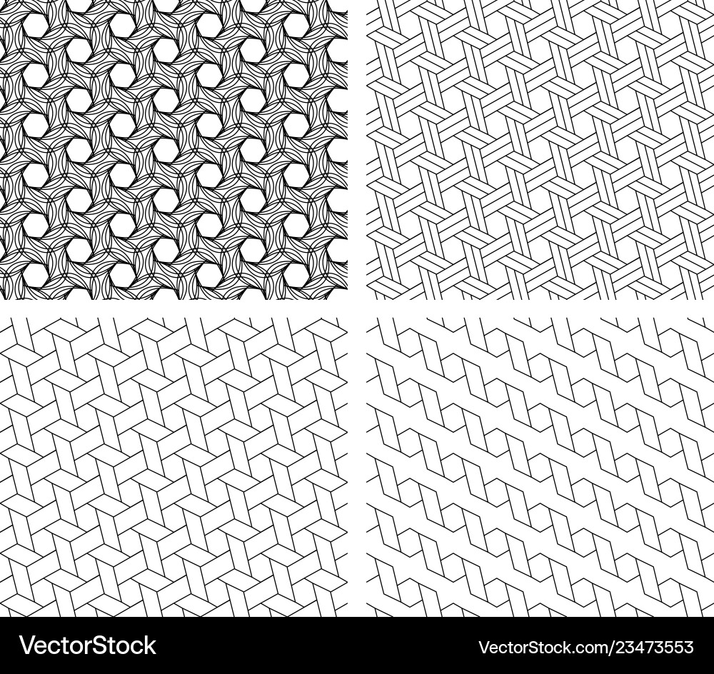 Seamless geometric hexagon line pattern Seamless geometric hexagon line pattern vector image