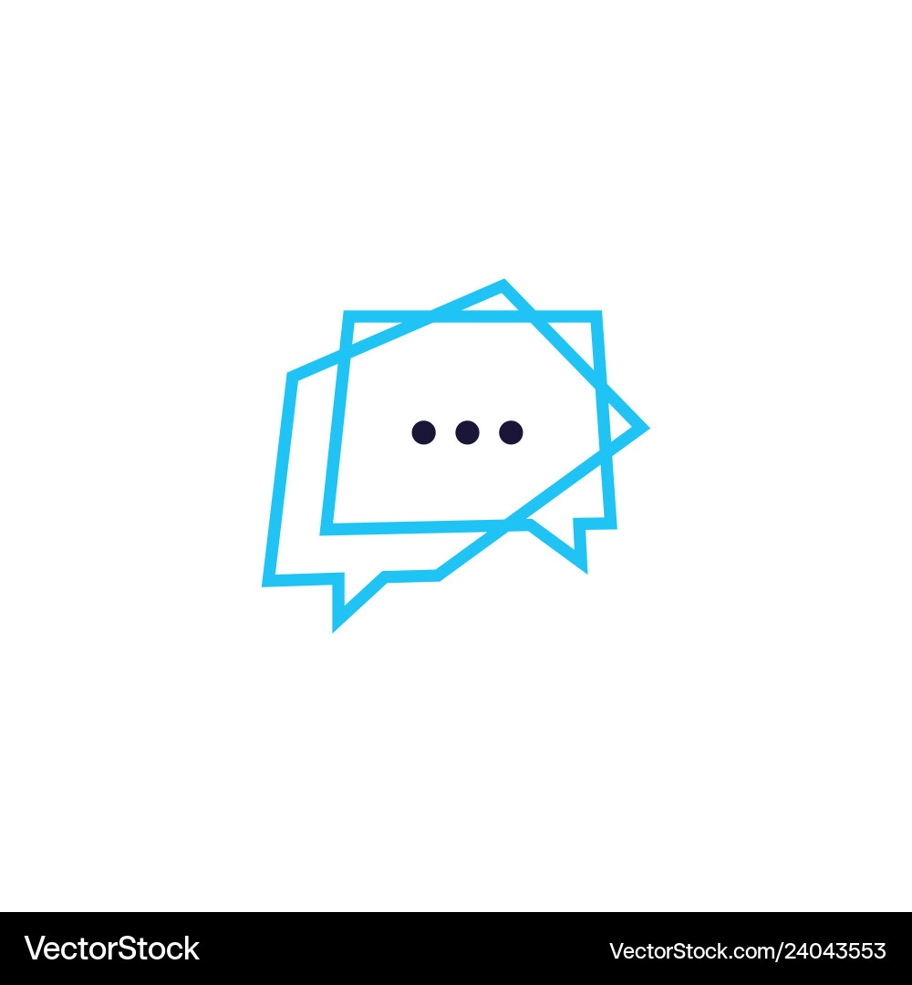 Secure message chat bubble logo icon element Secure message chat bubble logo icon element vector image