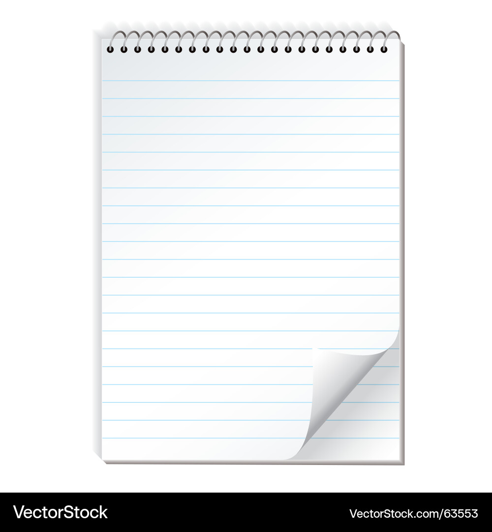 Spiral Bound Notebook vector image