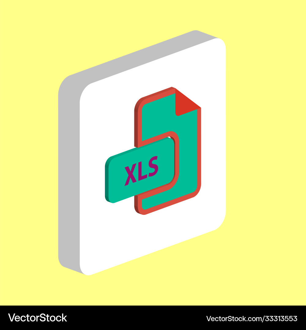 Xls computer symbol Xls computer symbol vector image
