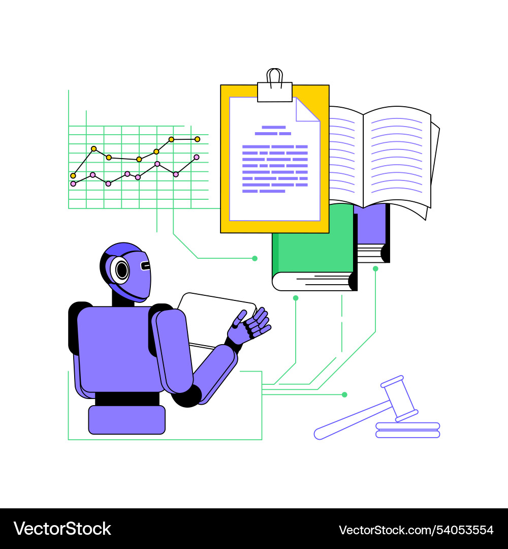 Ai-powered predictive analytics abstract concept Vector Image