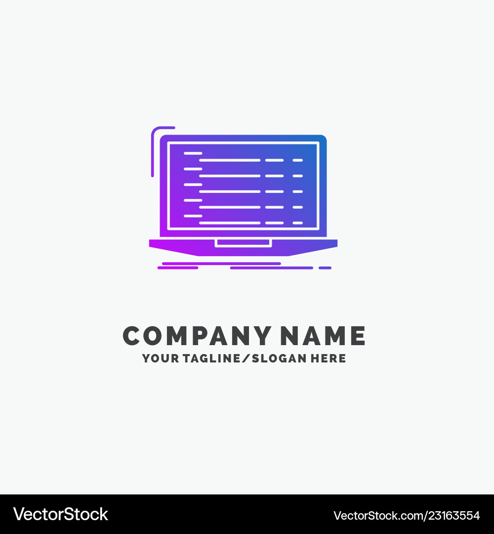 Api app coding developer laptop purple business Vector Image