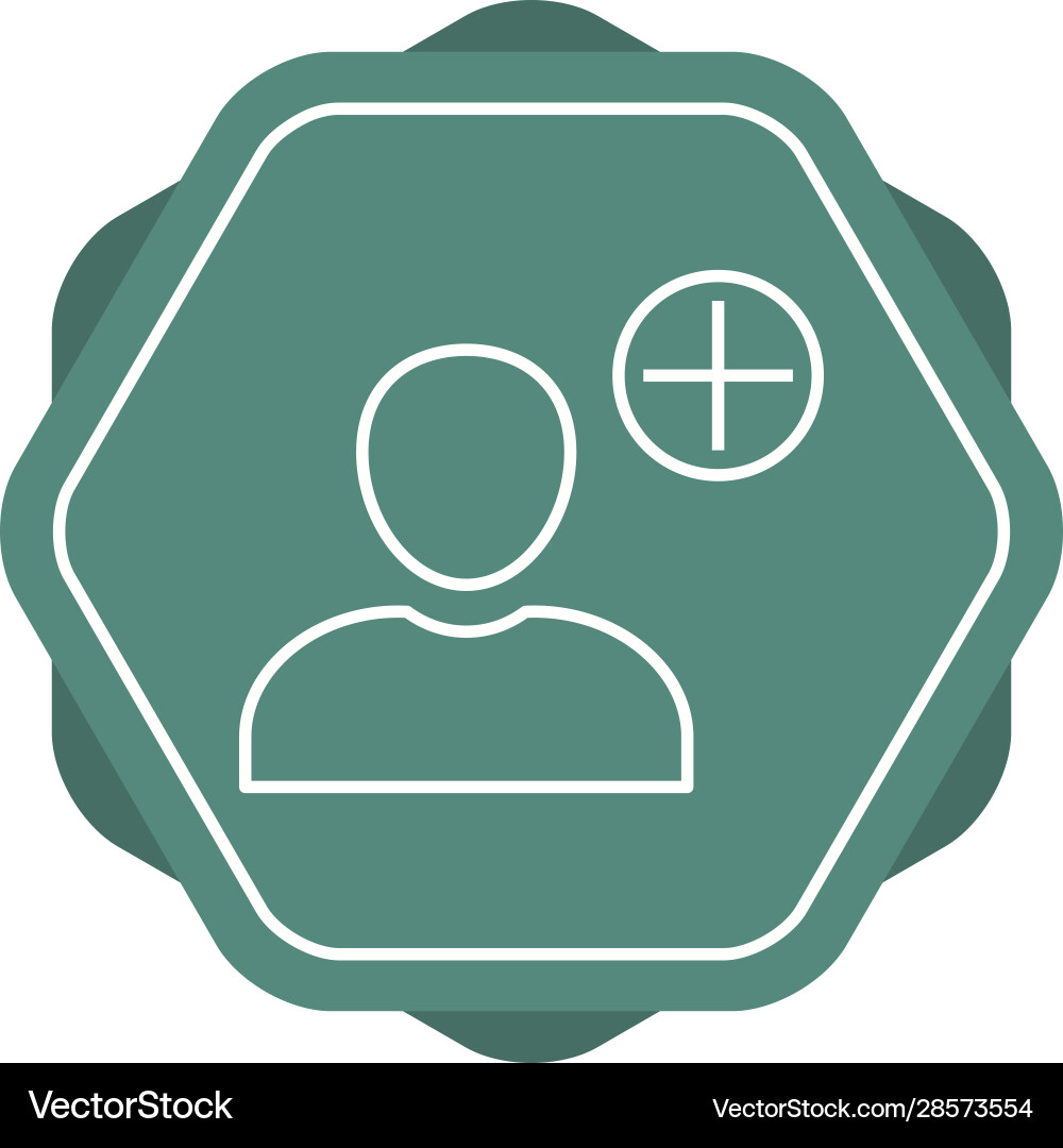 Beautiful create user line icon vector image
