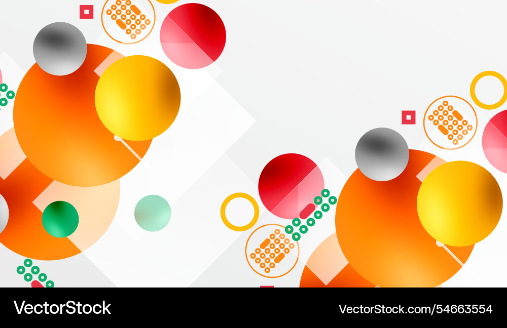 Circles and elements geometric abstract background Vector Image