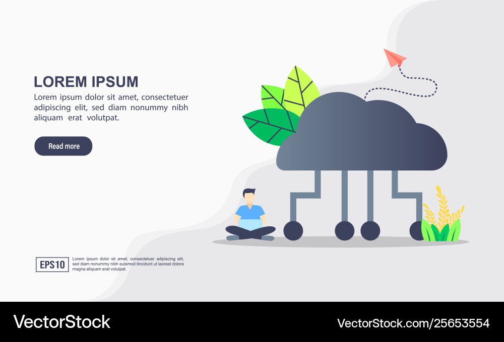 Cloud Computing Concept Vector Image
