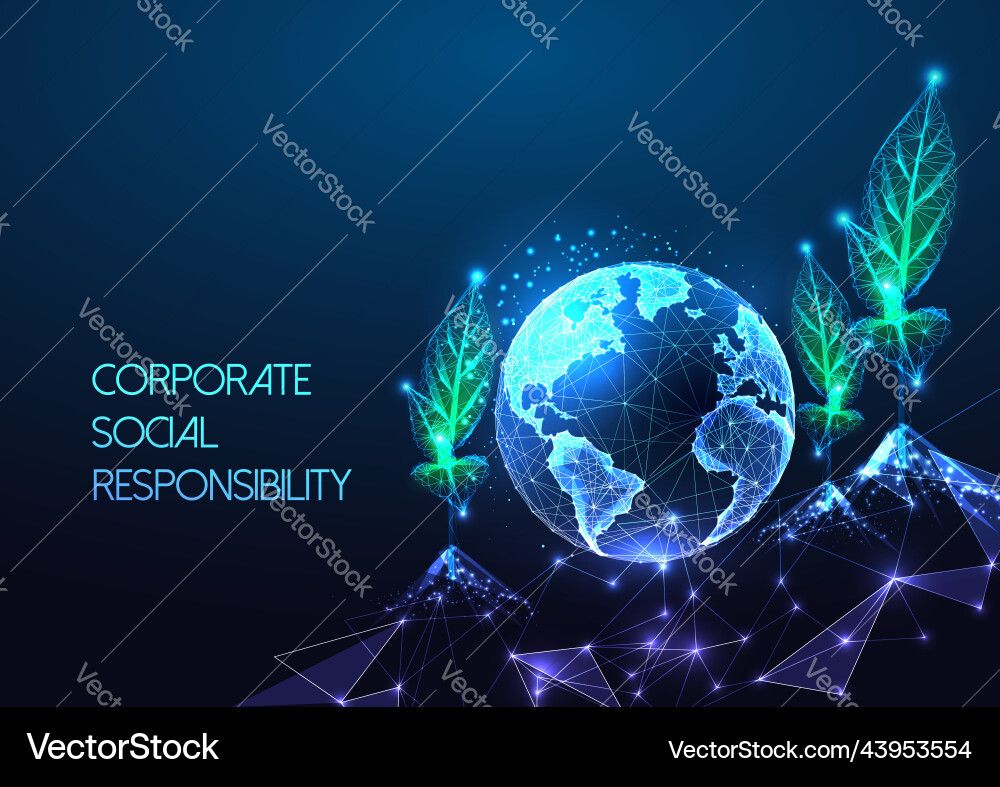 Corporate social responsibility sustainable vector image