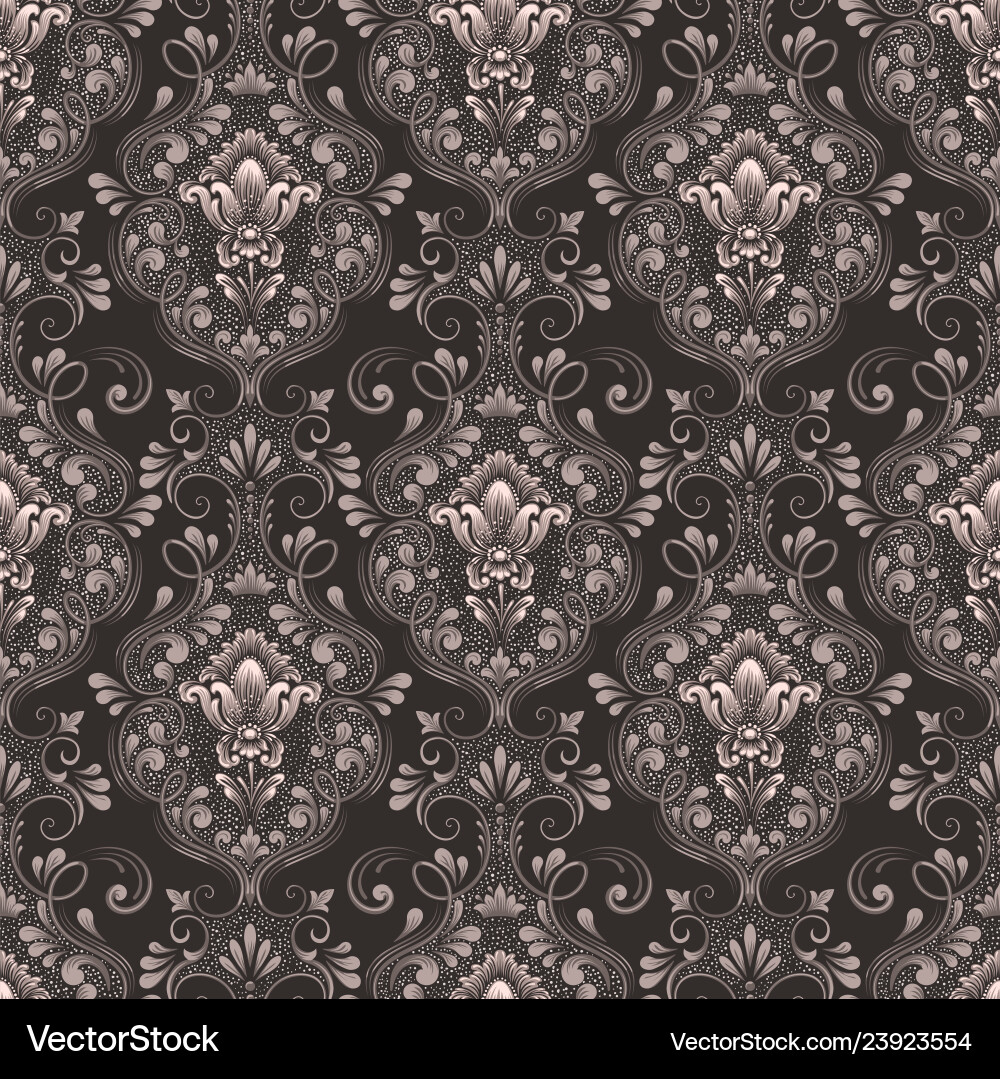 Damask seamless pattern background Damask seamless pattern background vector image