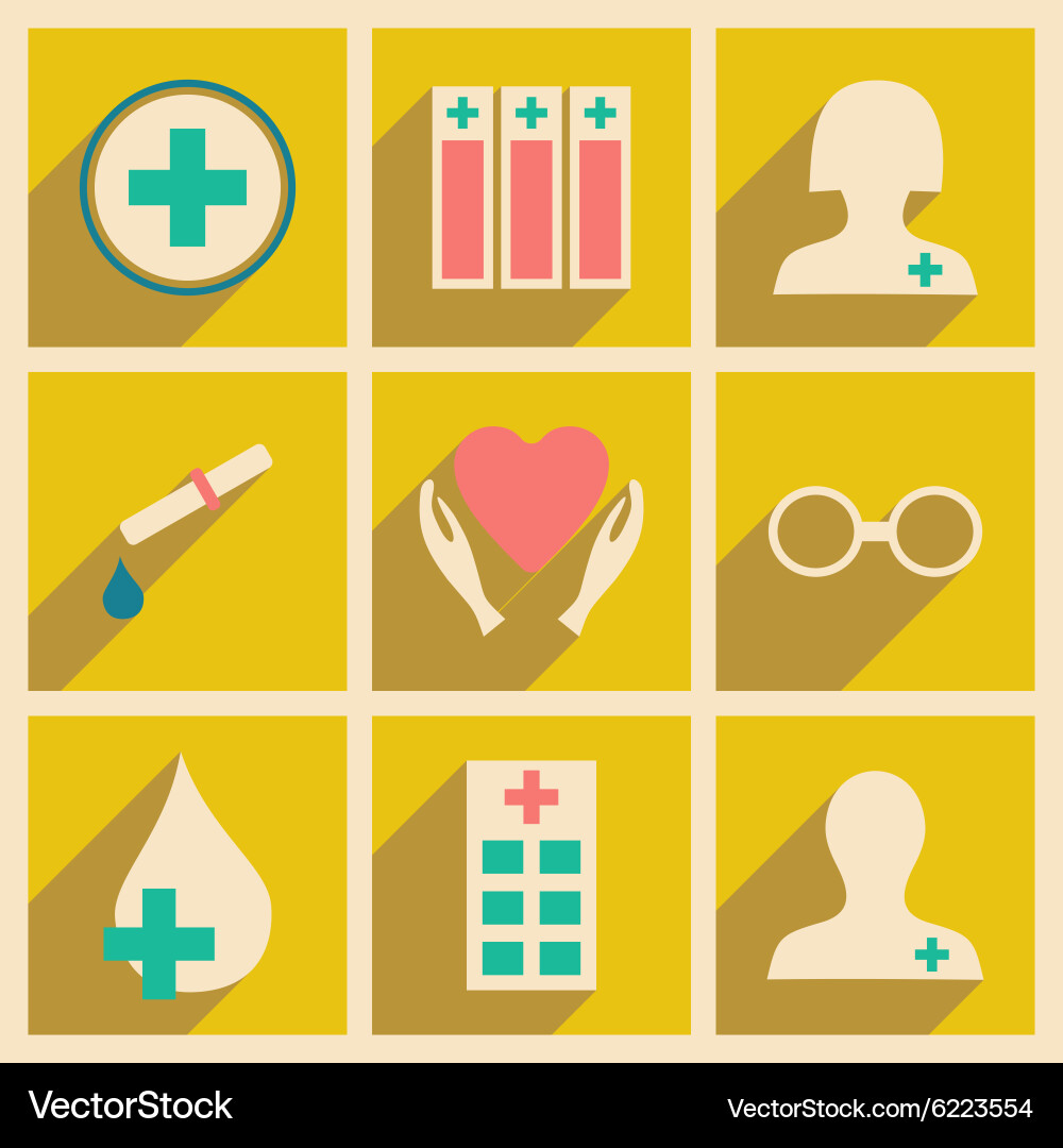 Flat with shadow concept and mobile application Vector Image