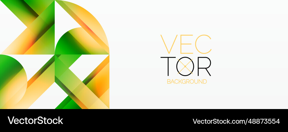 Gradient color triangles and circles on white Gradient color triangles and circles on white Vector Image