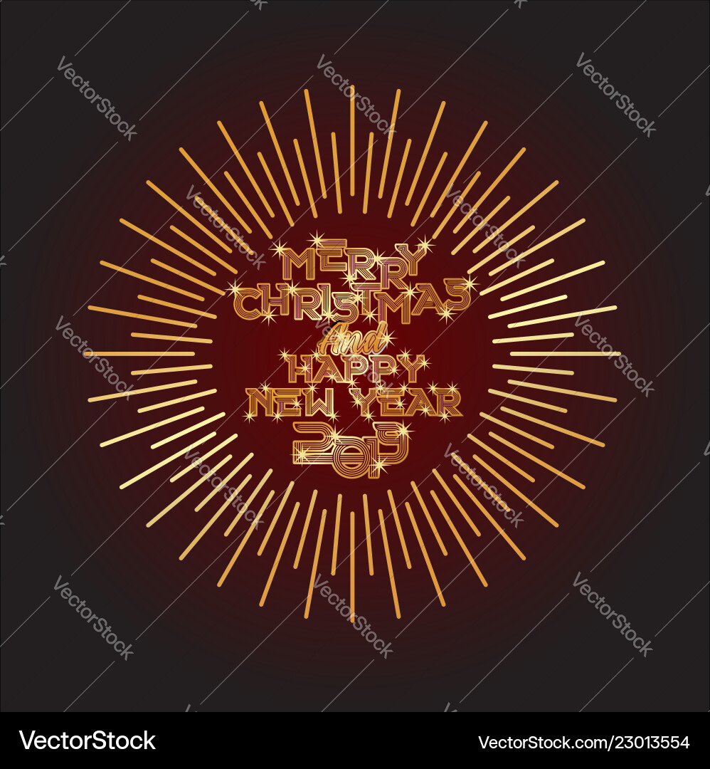 Happy new year 2019 Happy new year 2019 vector image