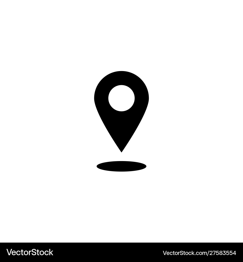 Map pointer pin marker position mark flat icon Map pointer pin marker position mark flat icon vector image