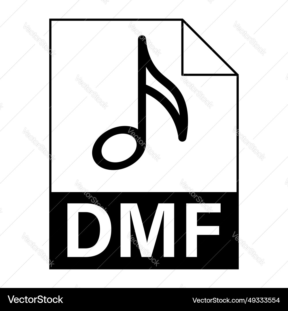 Modern flat design of dmf file icon for web Modern flat design of dmf file icon for web vector image