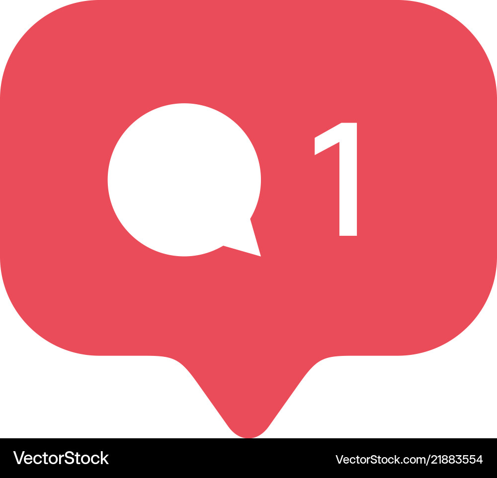Red heart like new message bubble friend request Red heart like new message bubble friend request vector image