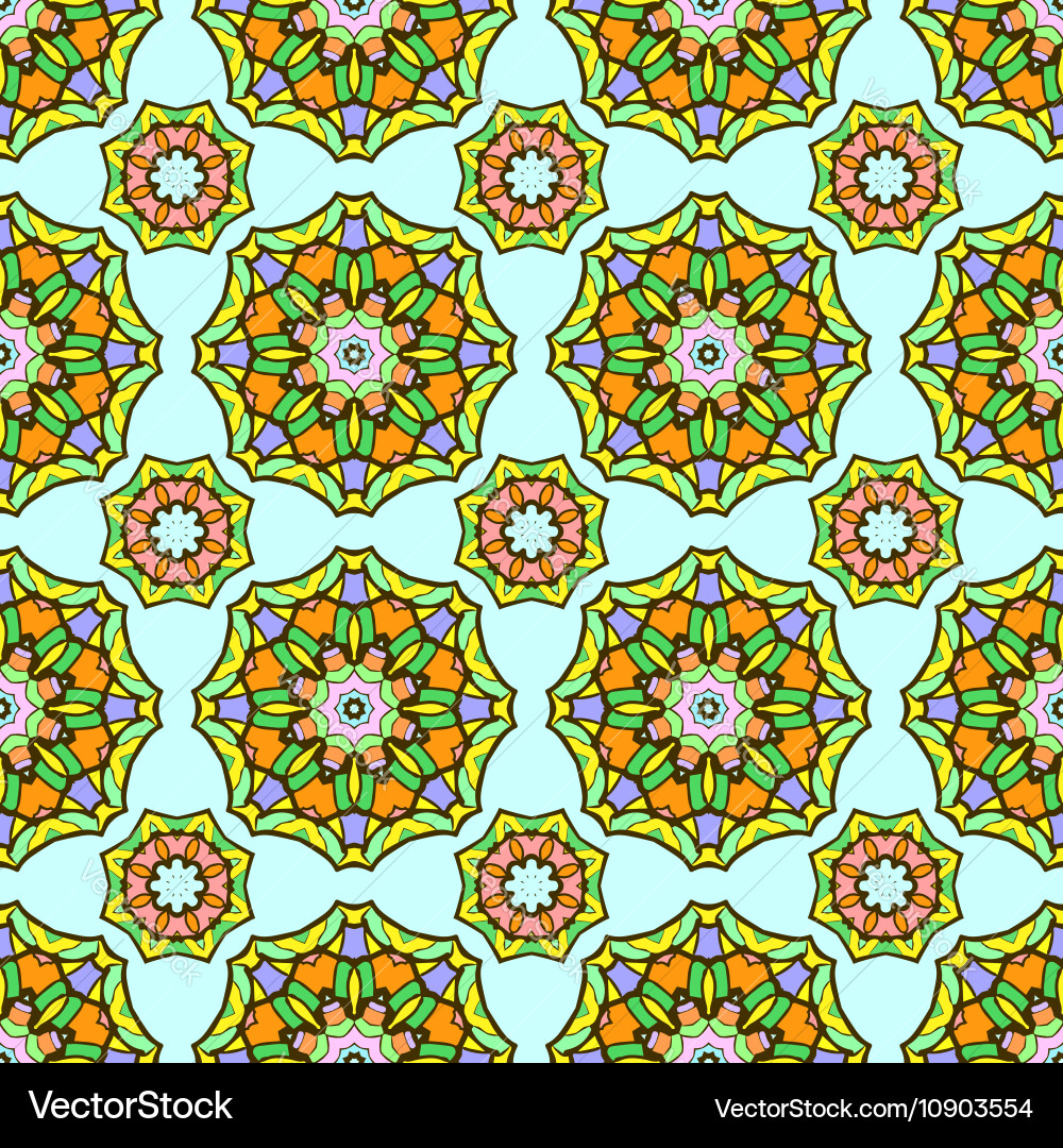 Seamless pattern from abstract elements vector image