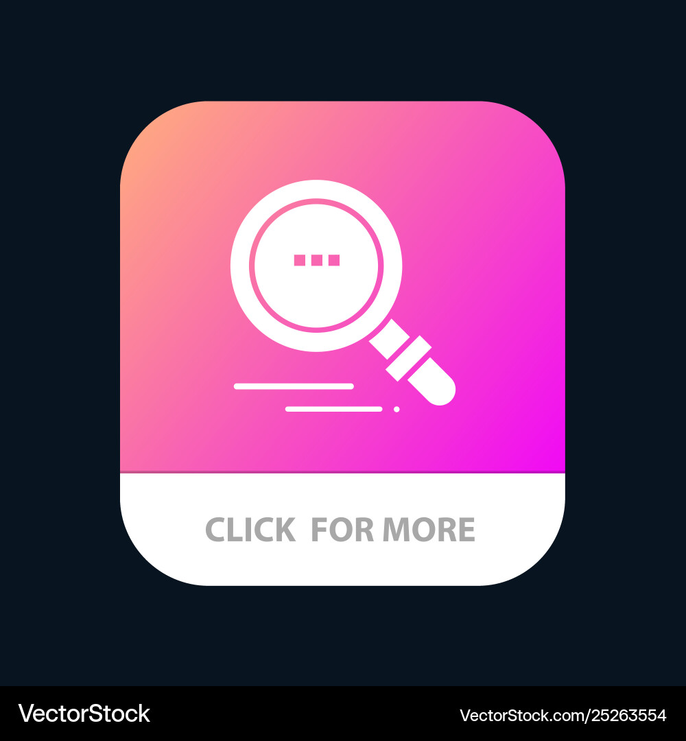 Search find motivation mobile app button android Search find motivation mobile app button android Vector Image