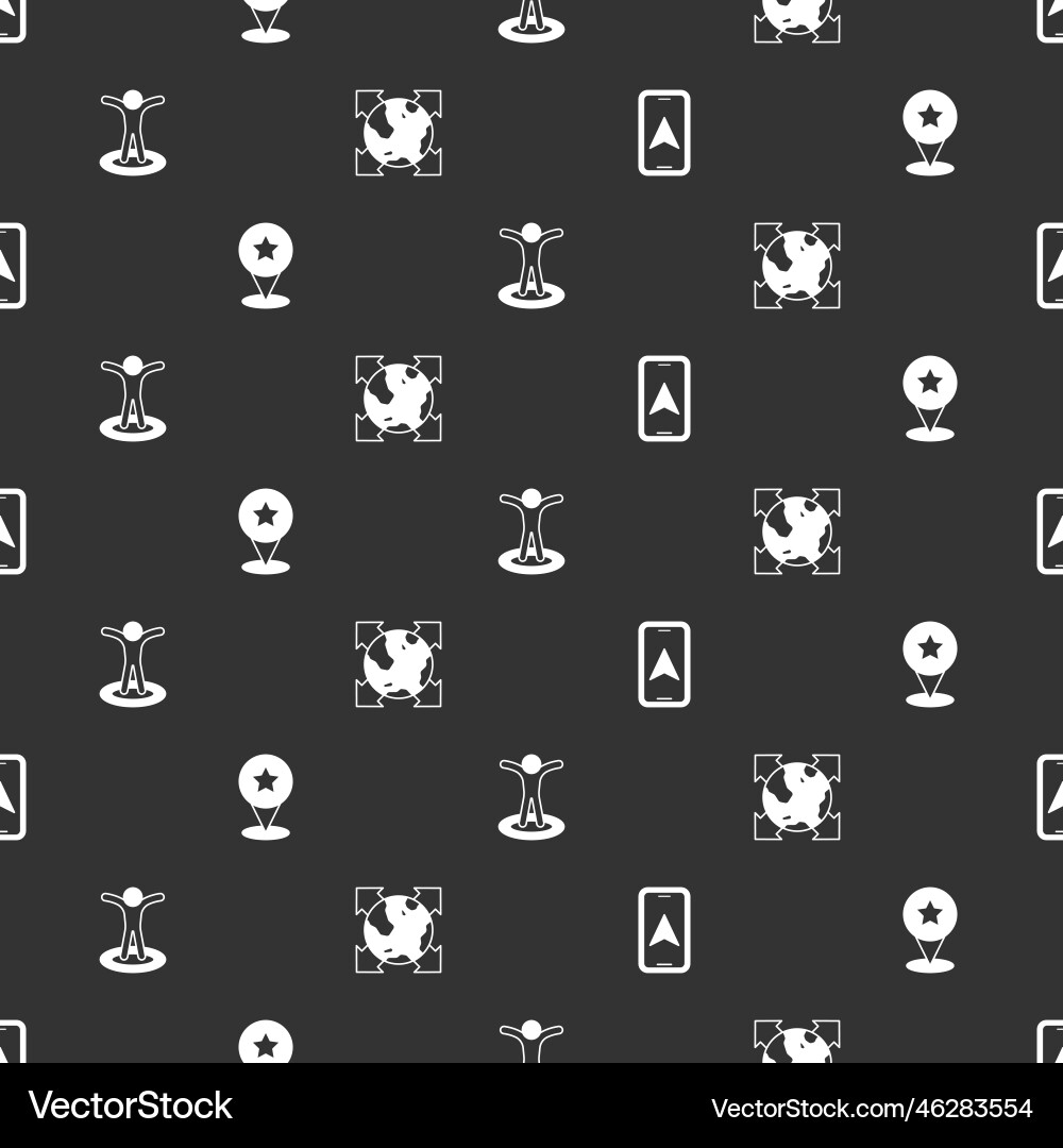 Set city map navigation pointer with star vector image