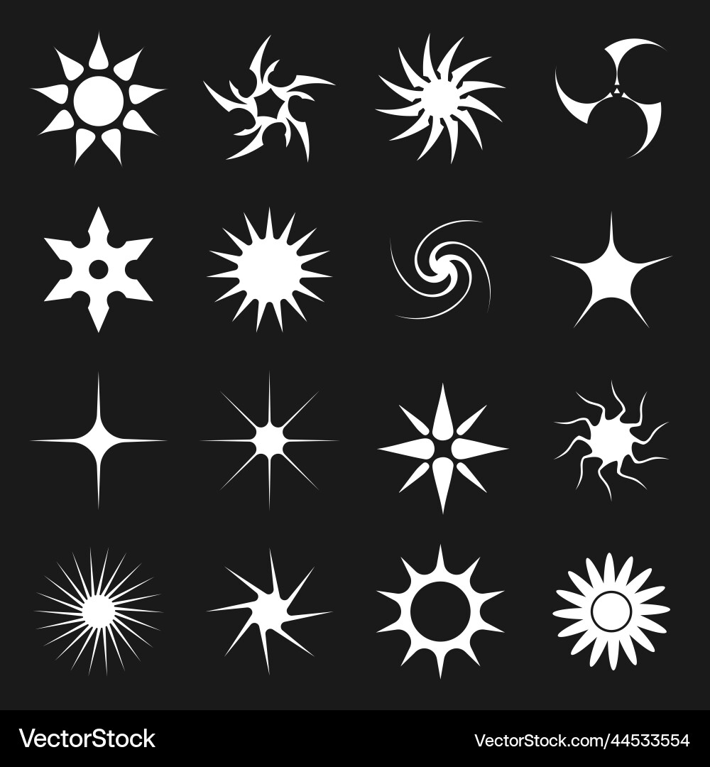Set of retrofuturistic design elements Vector Image