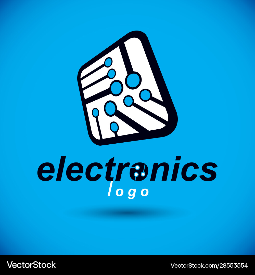 Technology cpu design with square microprocessor Technology cpu design with square microprocessor vector image