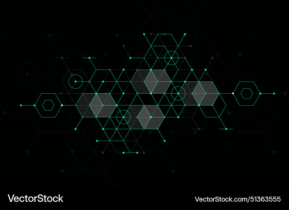 Abstract geometric boxes pattern dot line Vector Image