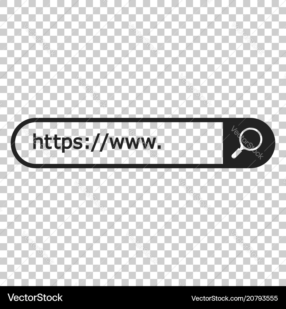 Address and navigation bar icon on isolated Address and navigation bar icon on isolated vector image