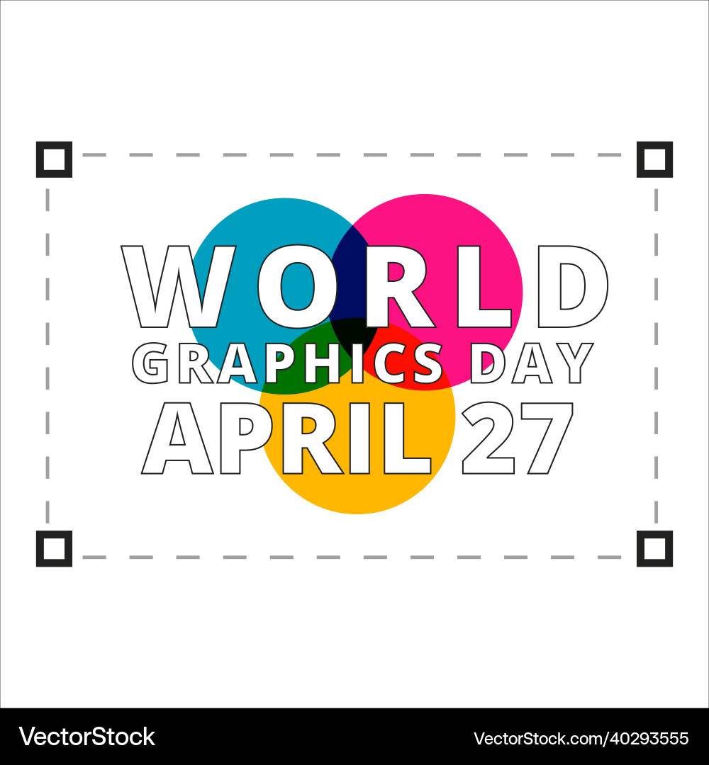 April 27 world graphics day simple text effect April 27 world graphics day simple text effect vector image