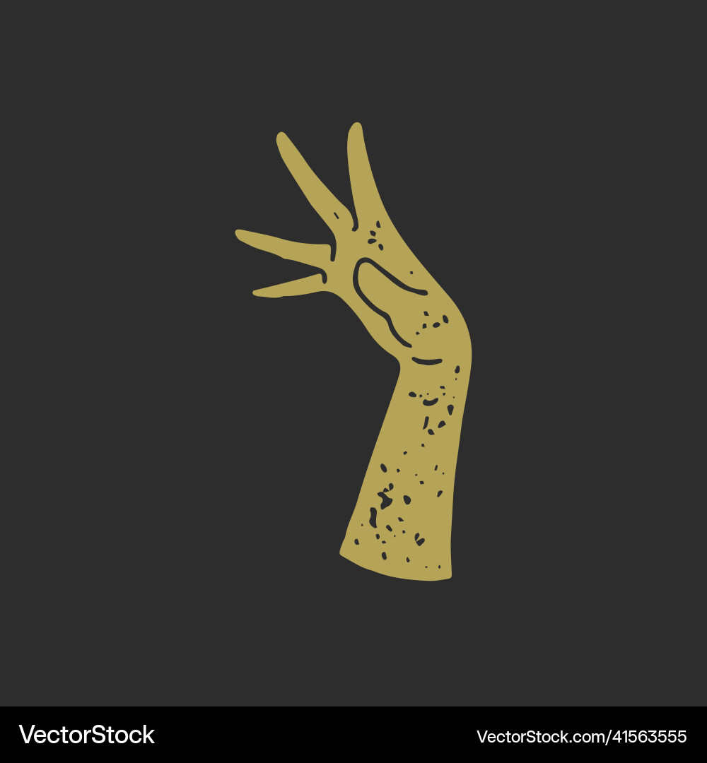 Bietet modische weibliche Hand mit angehoben elegant Bietet modische weibliche Hand mit angehoben elegant vektorbild