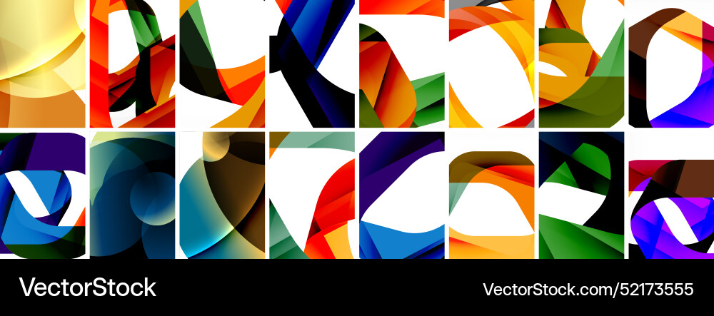 Collection of abstract background with waves Vector Image