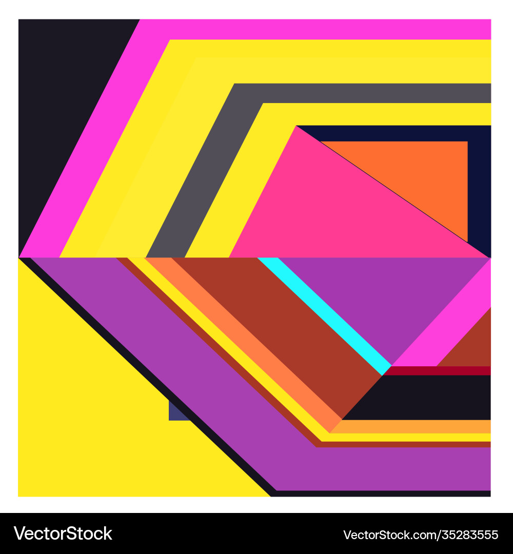 Colorful geometric and curve background pattern Vector Image