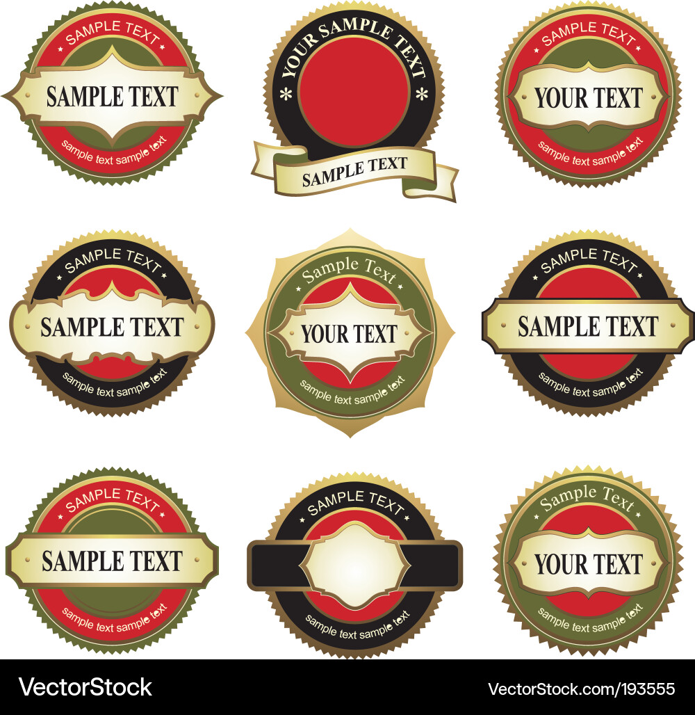 Decorative Element Set Vector Image